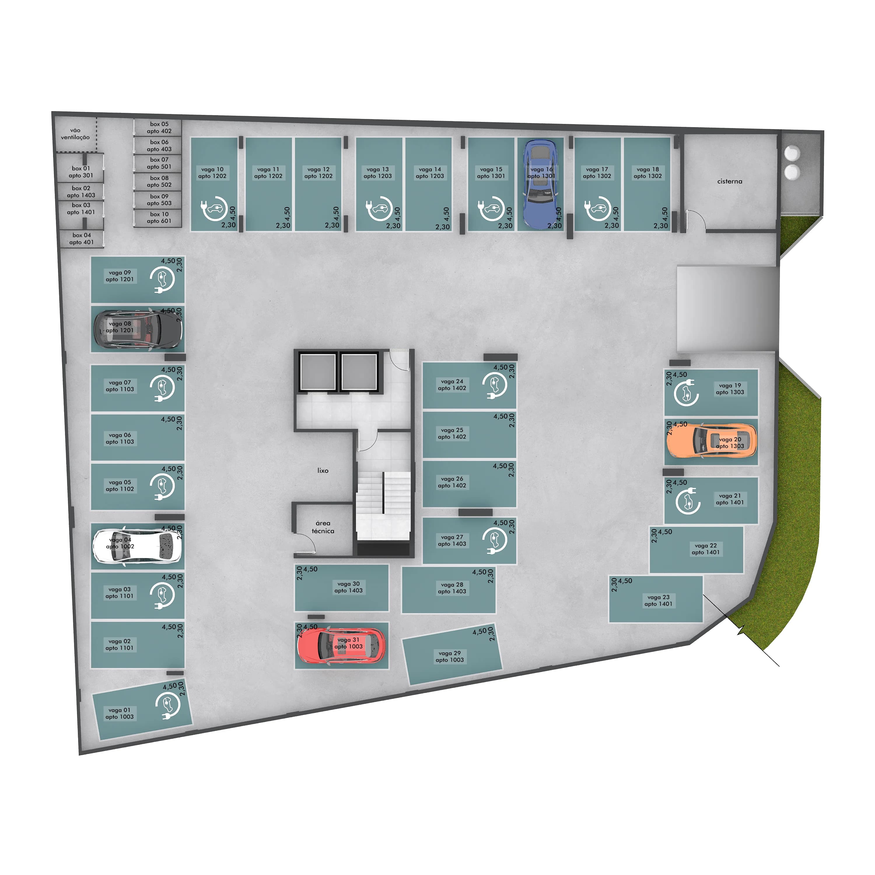 Planta Garagem tiradentes