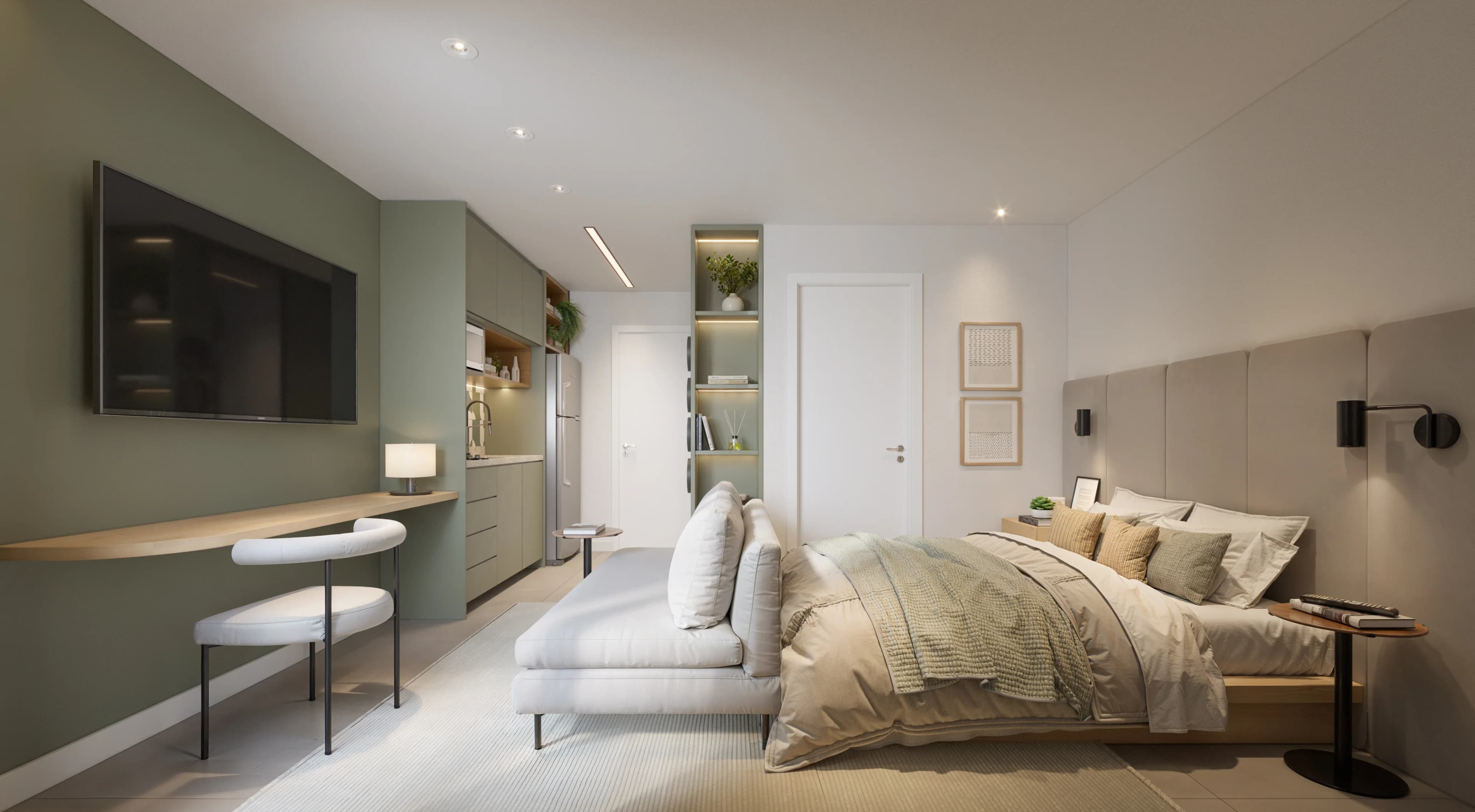 Studio 203 - 27 m² no São Pedro, 2º andar