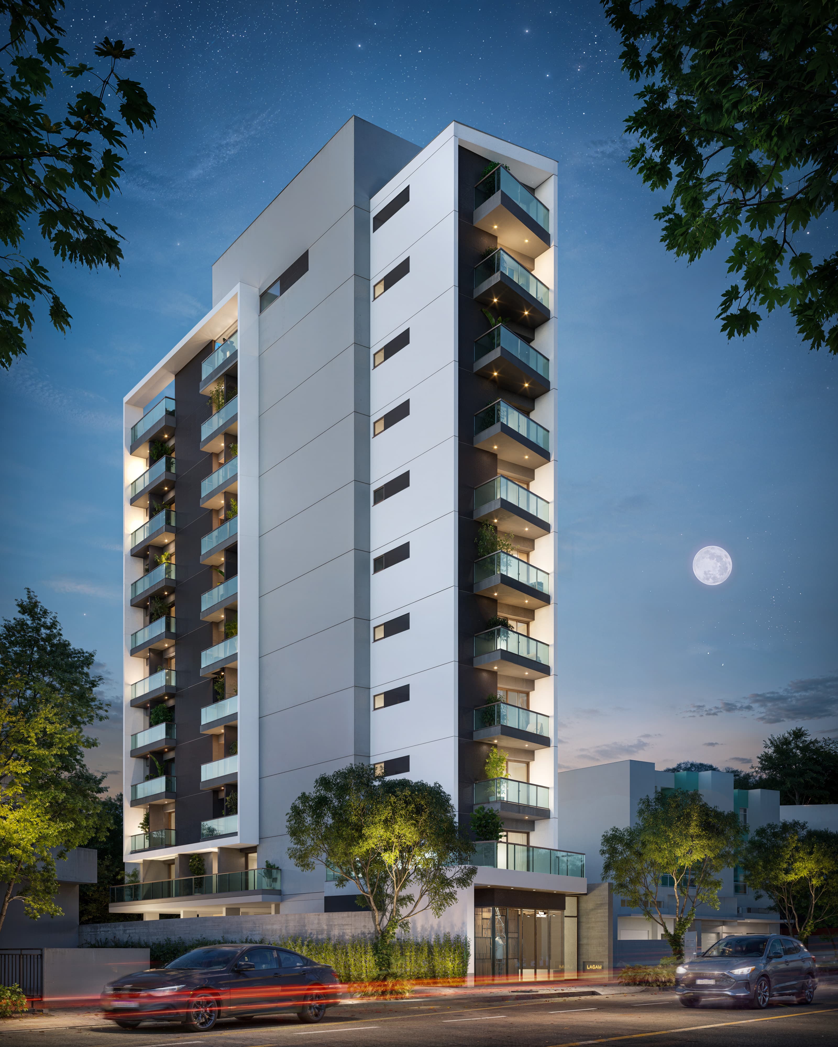 Fachada e áreas externas